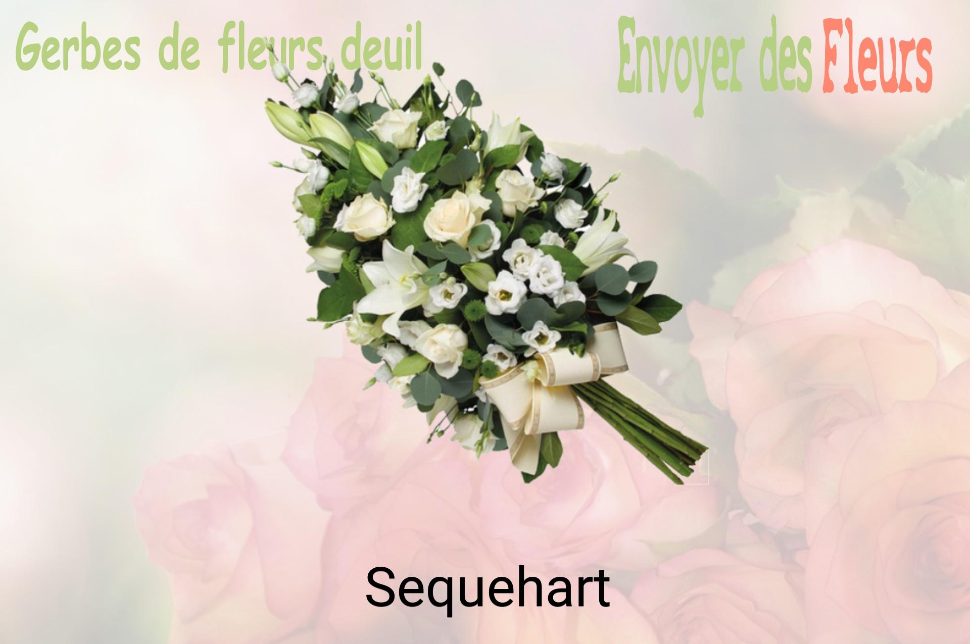 Gerbe de fleurs de deuil livrée à Sequehart